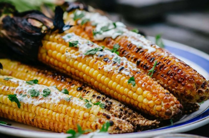 Smoked corn on the cob