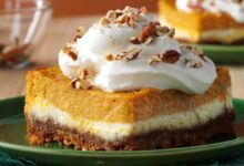 Double layer pumpkin cheesecake