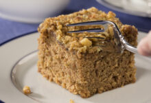 Oatmeal banana coffee cake