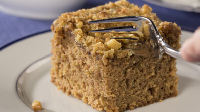 Oatmeal banana coffee cake