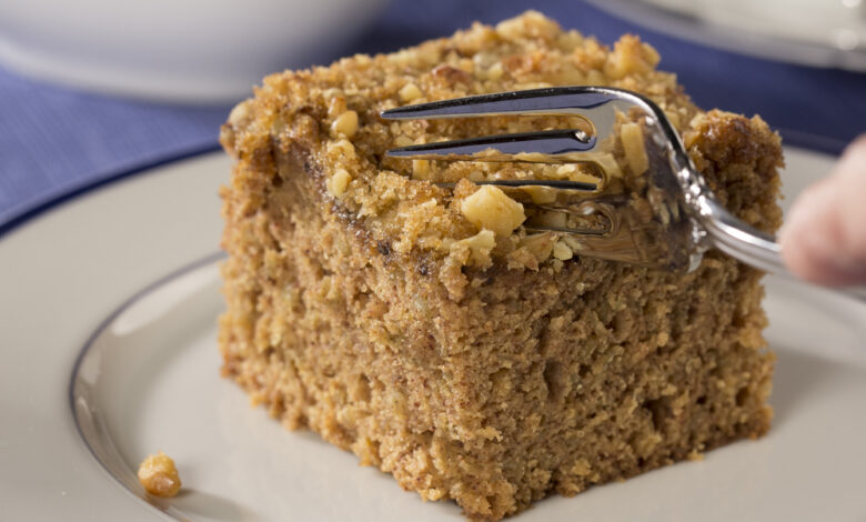 Oatmeal banana coffee cake