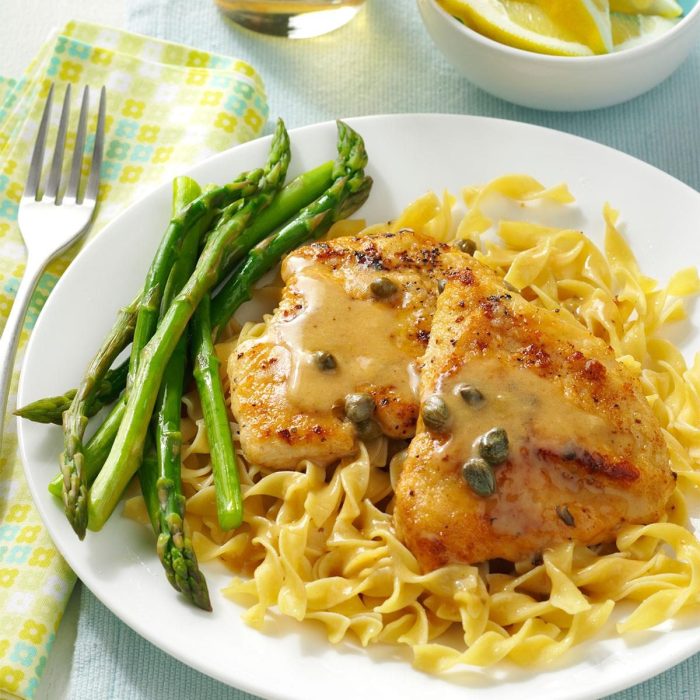 Oven baked chicken piccata