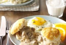 Sausage biscuits and gravy