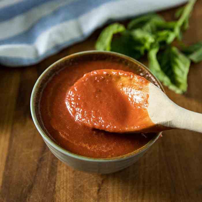 Easy pizza sauce i