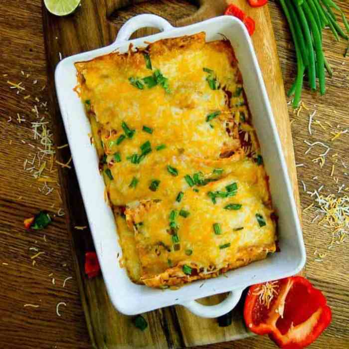 Easy red chicken enchiladas