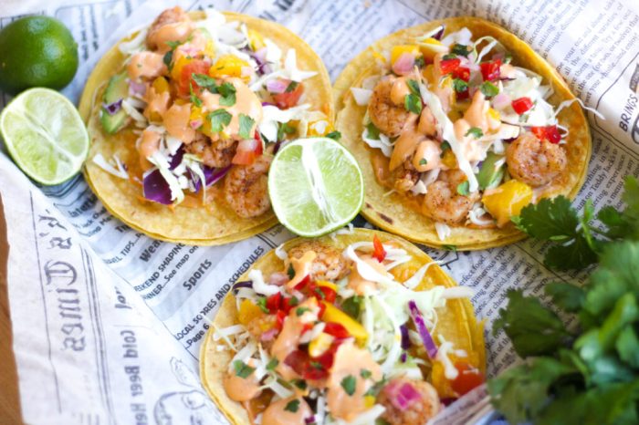 Easy and quick shrimp tacos