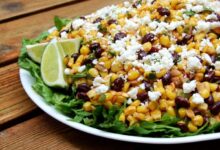 Mexican street vendor style corn salad