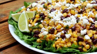 Mexican street vendor style corn salad