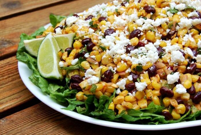 Mexican street vendor style corn salad