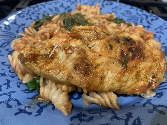 Weeknight chicken florentine pasta