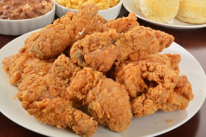 Triple dipped fried chicken