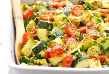 Easy zucchini tomato side dish