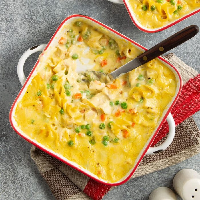 Lower calorie creamy chicken casserole