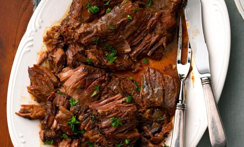 Apple flavored pot roast