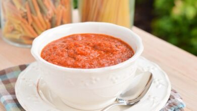 Fresh tomato marinara sauce