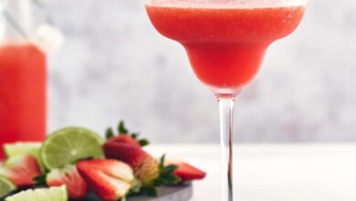 Classic frozen strawberry margarita