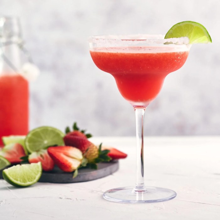 Classic frozen strawberry margarita