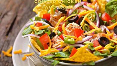 Grilled chicken taco salad