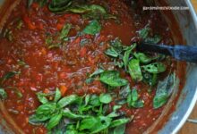 Fresh garden tomato sauce