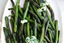 Buttery garlic green beans