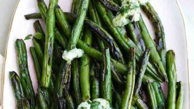 Buttery garlic green beans