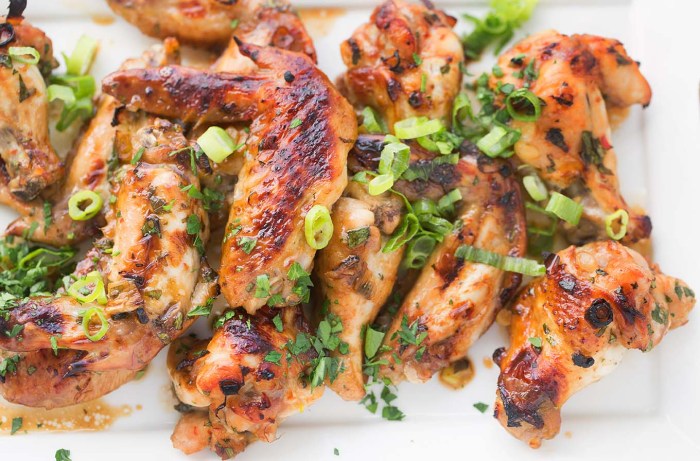 Garlic ginger chicken wings