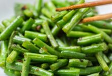 Quick sesame green beans