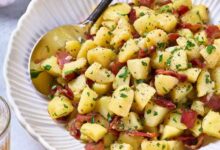 Grilled german potato salad