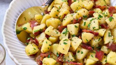 Grilled german potato salad