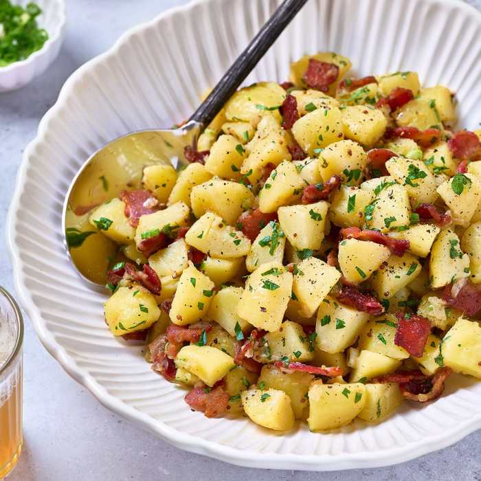 Grilled german potato salad