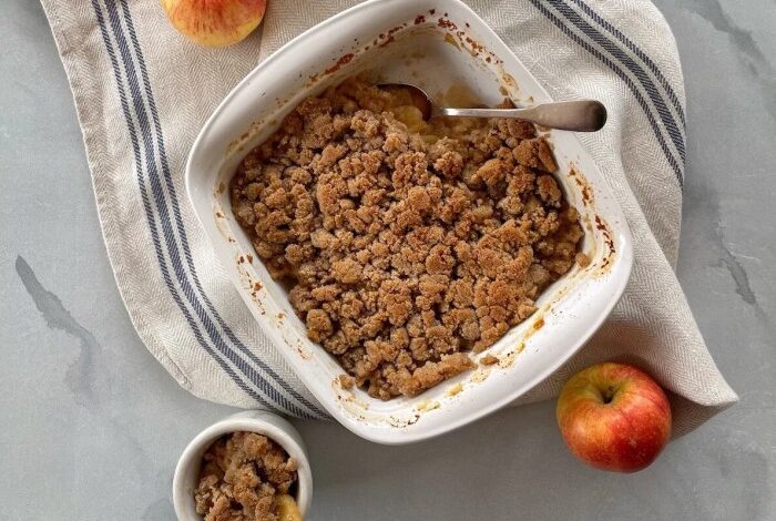 Gluten free oat free apple crisp