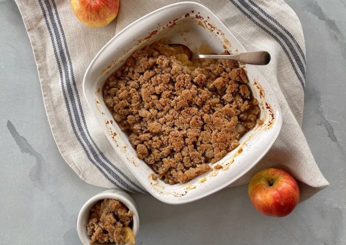 Gluten free oat free apple crisp