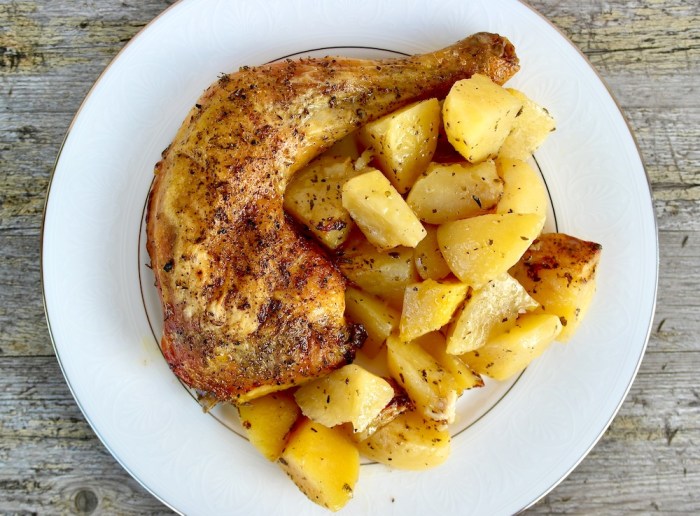 Greek lemon chicken and potatoes