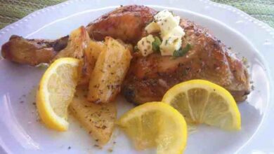 Greek lemon chicken and potatoes