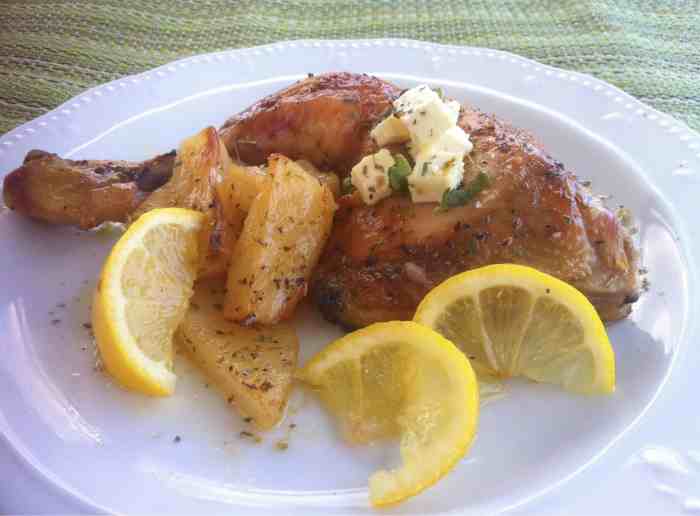 Greek lemon chicken and potatoes