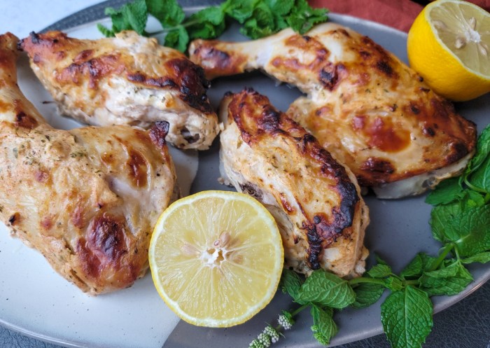 Grilled lemon yogurt chicken