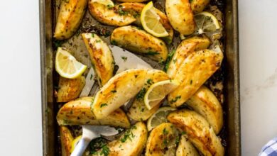 Greek style lemon potatoes