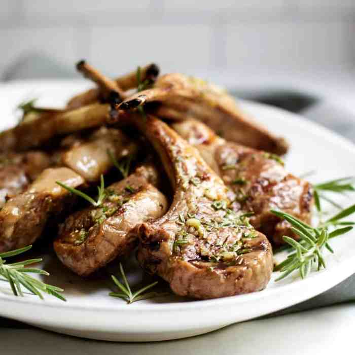 Grilled lamb with brown sugar glaze