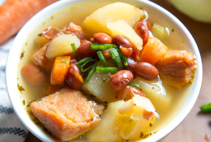 Ham bean and potato soup