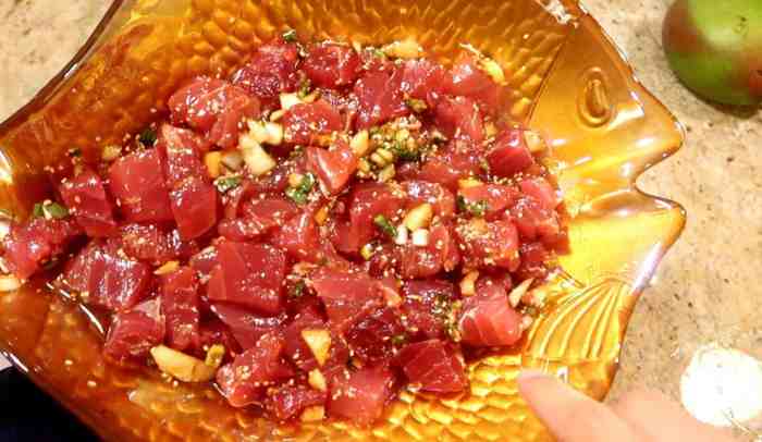 Chef johns hawaiian style ahi poke