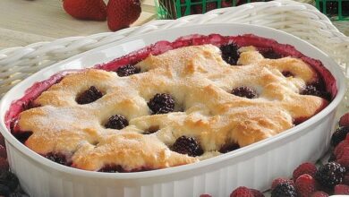 Mellissas grandmas blackberry cobbler