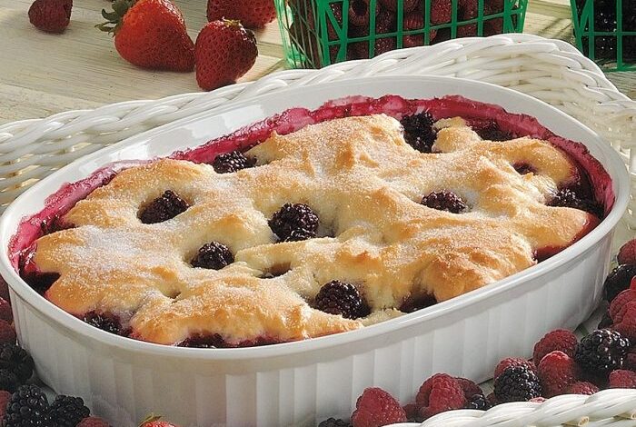 Mellissas grandmas blackberry cobbler