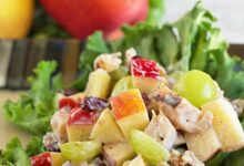 Healthy waldorf chicken salad