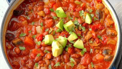 Pub style vegetarian chili