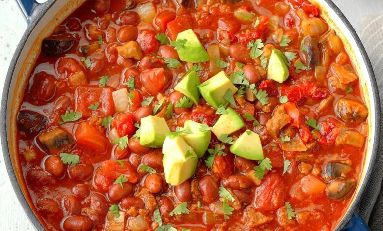 Pub style vegetarian chili