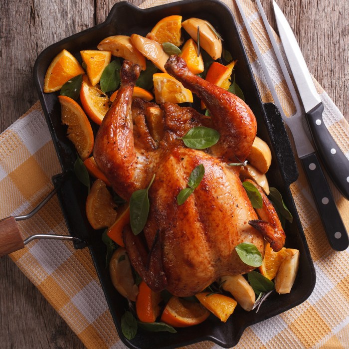 Orange herb roasted chicken