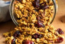 Homemade granola with ginger