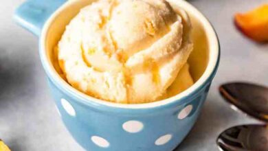 Georgia peach homemade ice cream