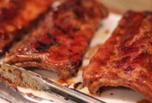 Bourbon bbq glazed baby back ribs