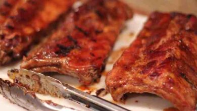 Bourbon bbq glazed baby back ribs